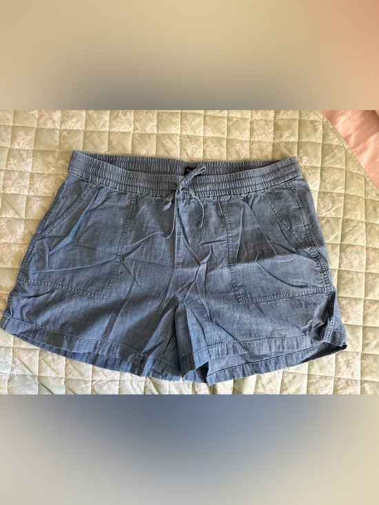 J. Crew Pants - J. Crew Light Blue Chambray Elastic Waist Shorts